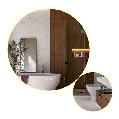 Rea ogledalo R-8040 LED Transparentan 2X80X80CM