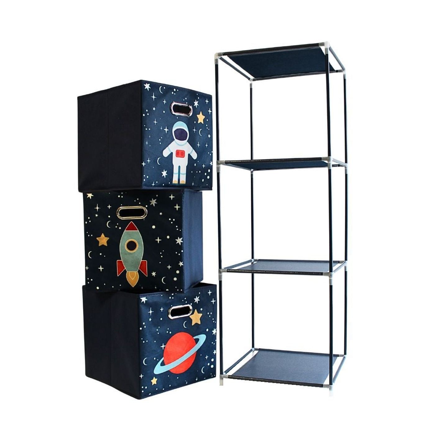 Dulap modular 3 rafturi și 3 cutii depozitare Space - 3