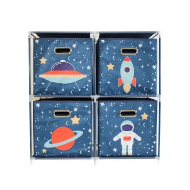 Modularna omara Space z 2 policama in 4 škatlami za shranjevanje