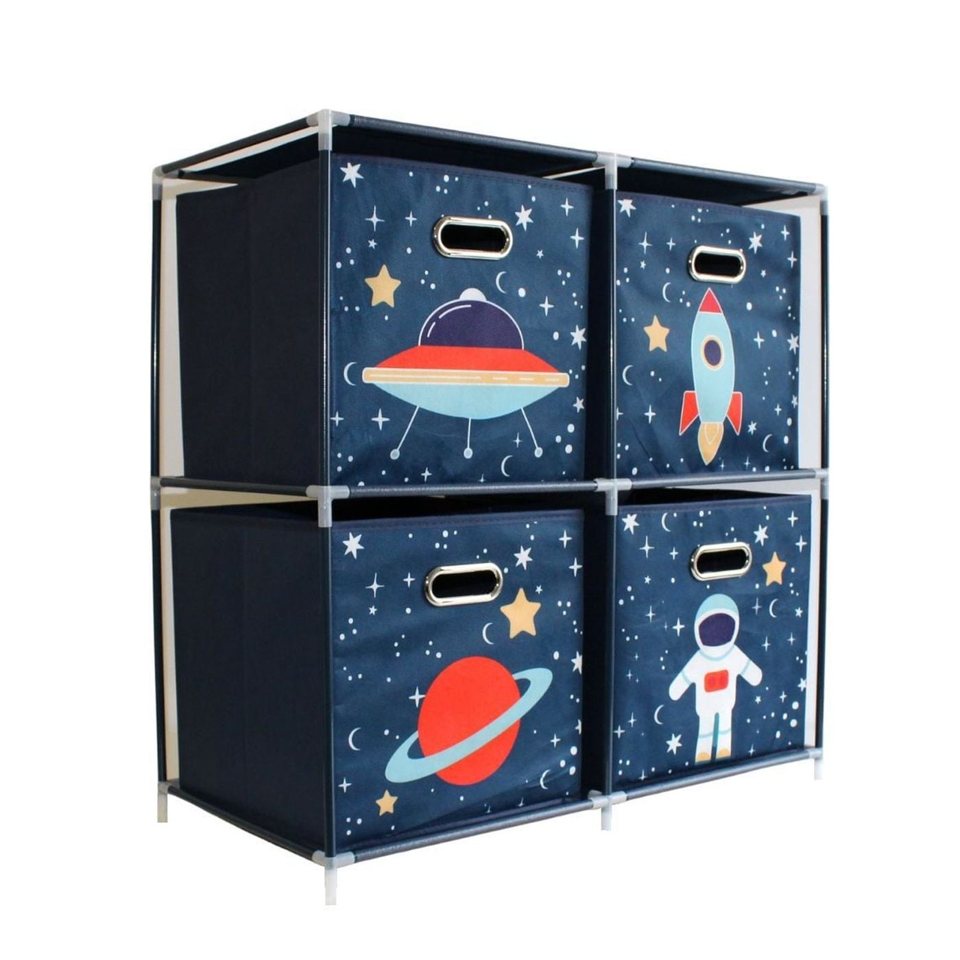 Dulap modular 2 rafturi și 4 cutii depozitare Space - 3