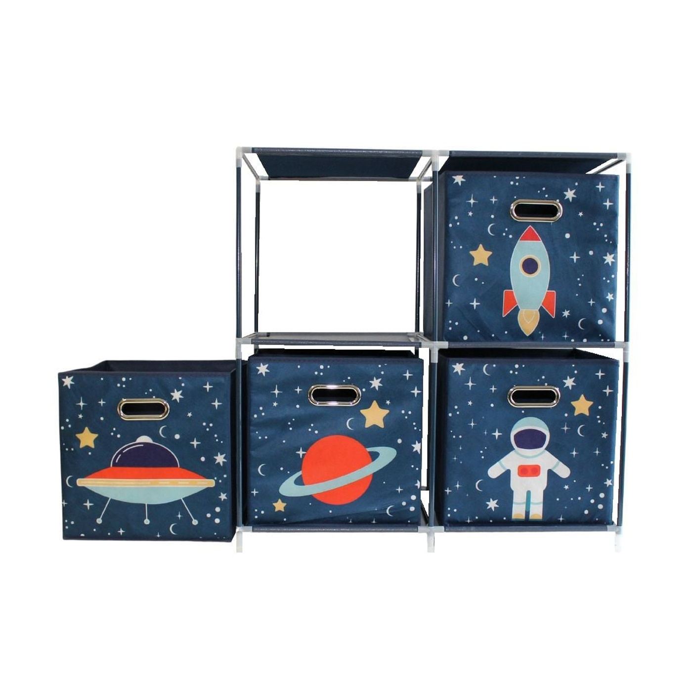 Dulap modular 2 rafturi și 4 cutii depozitare Space - 4