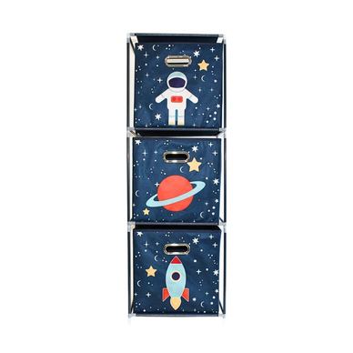 Modularna omara Space s 3 policami in 3 škatlami za shranjevanje