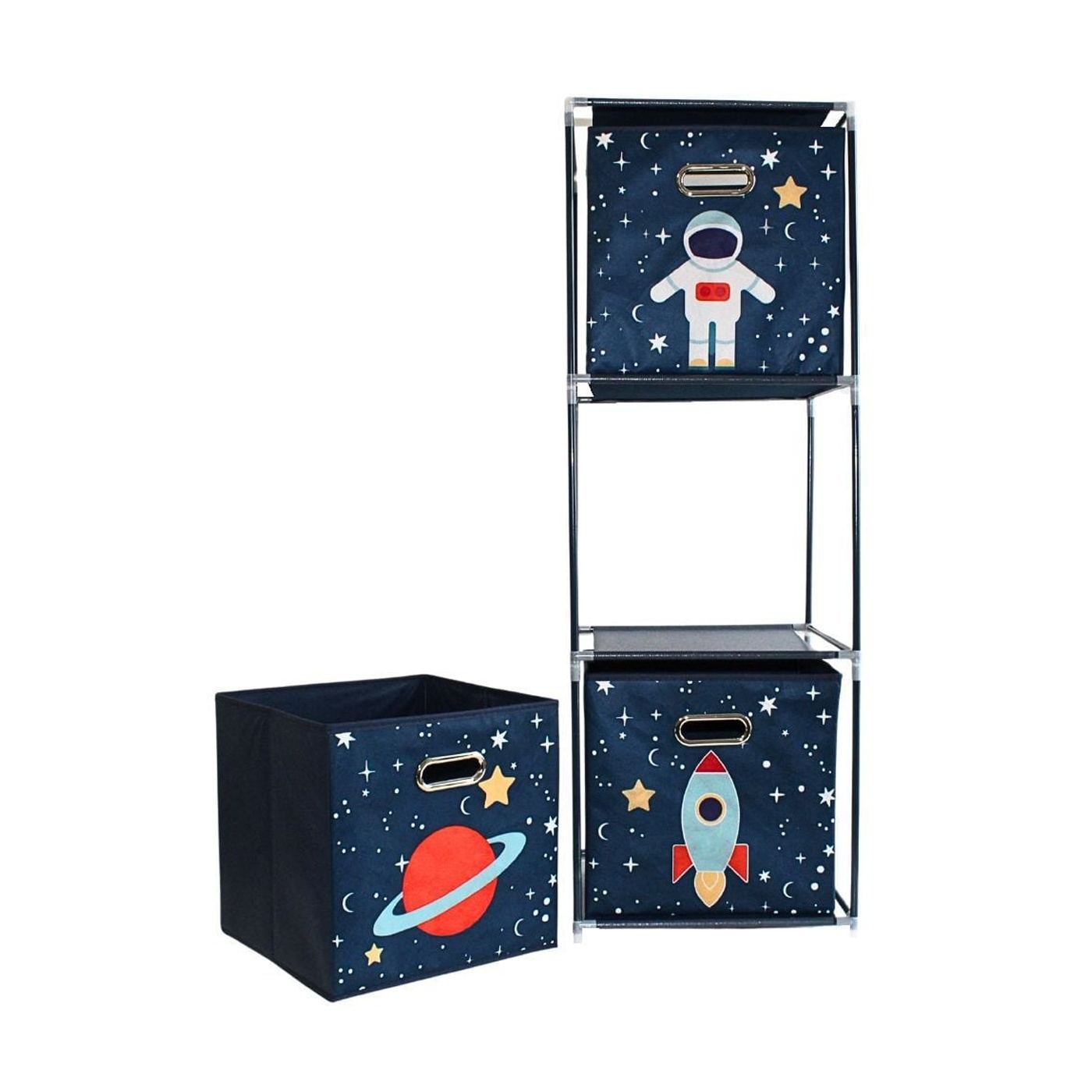 Dulap modular 3 rafturi și 3 cutii depozitare Space - 4