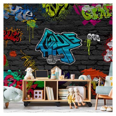 Самозалепващи се тапети - Графити стена - 441 x 315 см