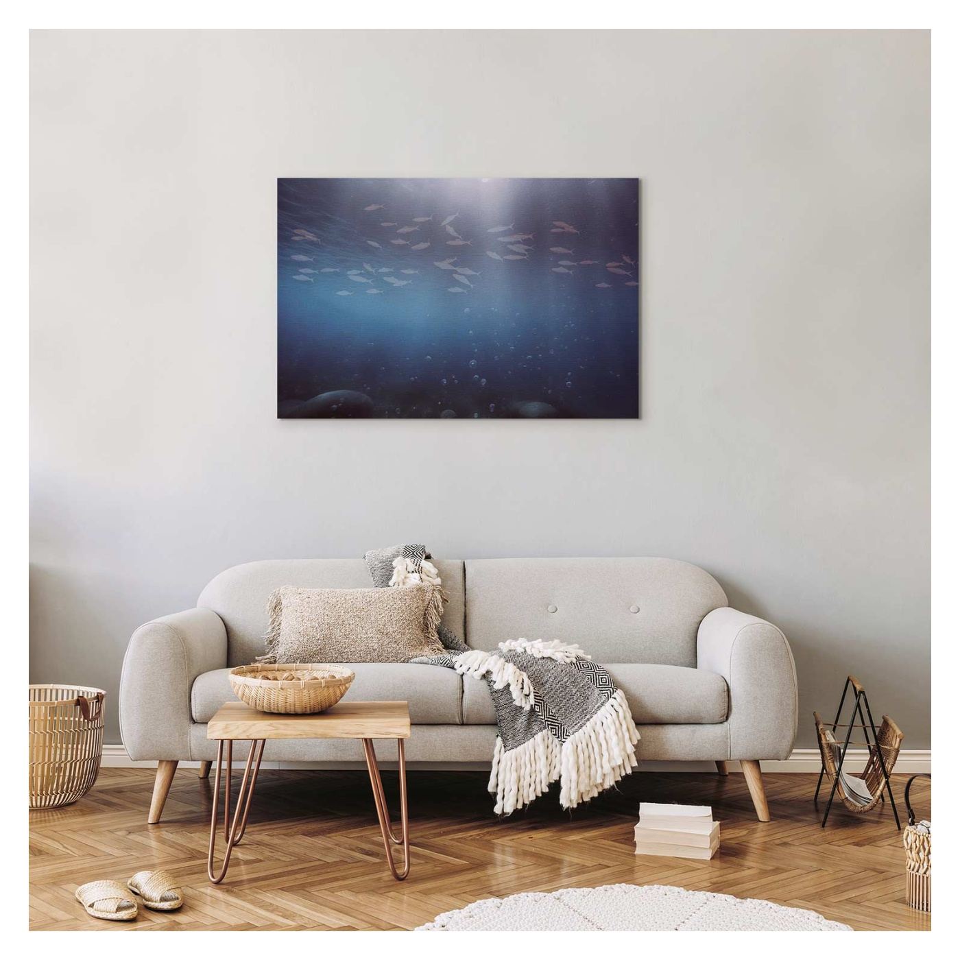 Tablou Acustic - Fish in the depths - 60 x 40 cm - Vivre