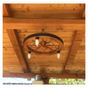 Lustra Rustica Lemn Tip Roata 50 cm, 3x E14, Stil Vintage thumbnail 4