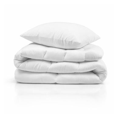 Комплект 2 зимни юргана Kotonia Home - 1 лице 140x215 см 300g/m2, с 1 възглавница 50x70, Бяло