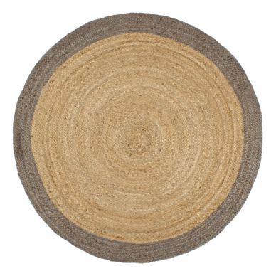 Ročno tkana<br>iz<br>jute<br>z<br>obrobo<br>v<br>sivi<br>barvi,<br>210<br>cm