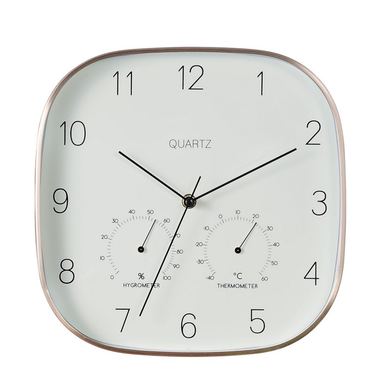 Zidni sat s termometrom i higrometrom 29 x 29 cm
