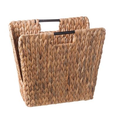 Ратанова кошница за списания кафява 39 x 25 x 35 см