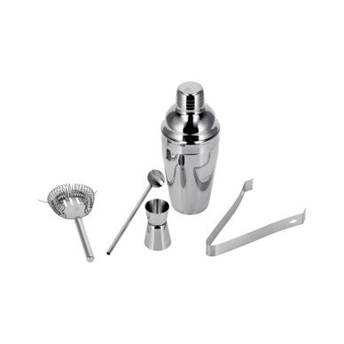 Set preparare cocktail, 5 piese, otel argintiu, 550 ml