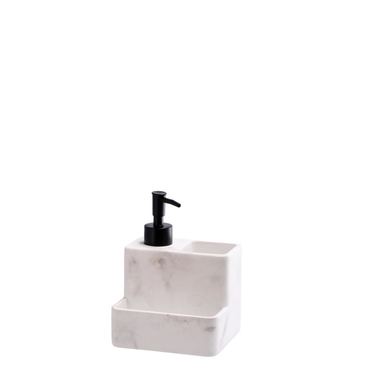 Keramička Dozator Sapun s 2 Pretinca, 7,5 x 7,5 x 18,5 cm
