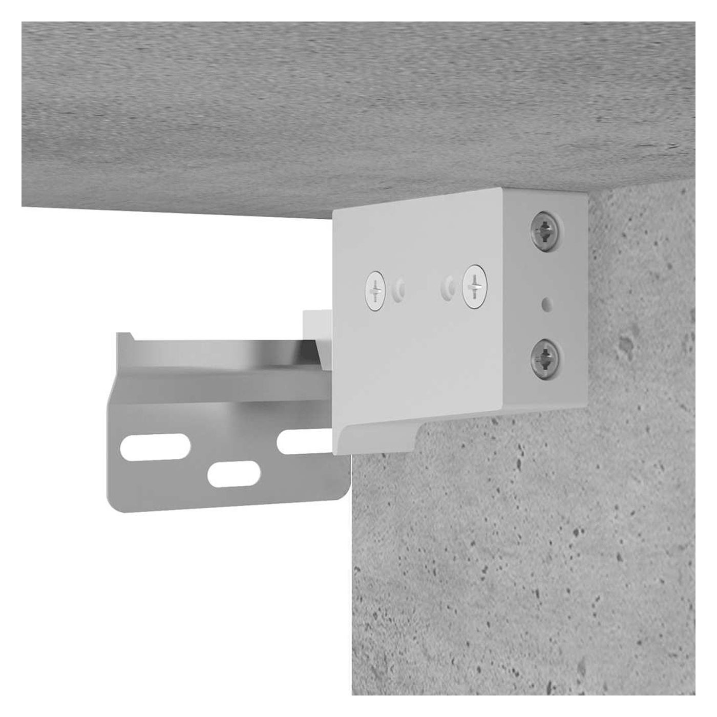 Visoki ormarić, betonsko siva, 34,5x34x180 cm, konstruirano drvo - 12