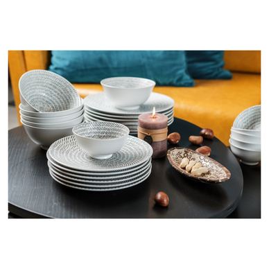 Bali 30-delni komplet jedilnega pribora iz modernega porcelana za 6 oseb