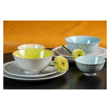 Srečna družina, 8-delni komplet jedilnega pribora iz porcelana, sodobnega dizajna za 2 osebi