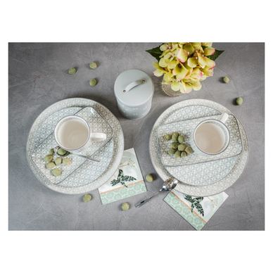 50 Odtenkov sive 8-delni komplet modernega dizajna iz porcelana za 2 osebi