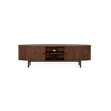 Mobilier TV cu 2 uși, realizat manual din lemn de salcâm