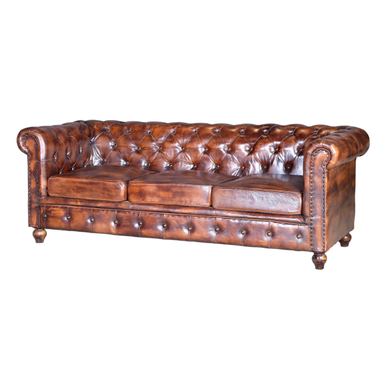 Καναπές Chesterfield από φυσικό δέρμα