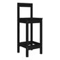 Scaune de bar, 2 buc., negru, 40x41,5x112 cm, lemn masiv pin thumbnail 2