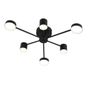 Lustra LED RFAN, Model R9029-6, cu Telecomanda, 3 Tipuri de Lumina, Intensitate Reglabila, 72W, Negru thumbnail 1