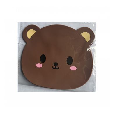 Podložak za čaše Flippy, model medvjedića, PVC, 15,5 x 15,5 cm, otporan na toplinu, smeđi