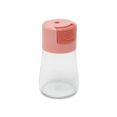 Dozator začina, Flippy, Staklo, 180 ml, Otporan na vlagu, 11,3 x 6,4 cm, Mjeri 5g, Ružičasti