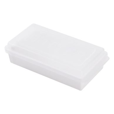 Maselnička Flippy s viečkom a lopatkou na porciovanie, 15,9 x 8,8 x 4,9 cm, biela