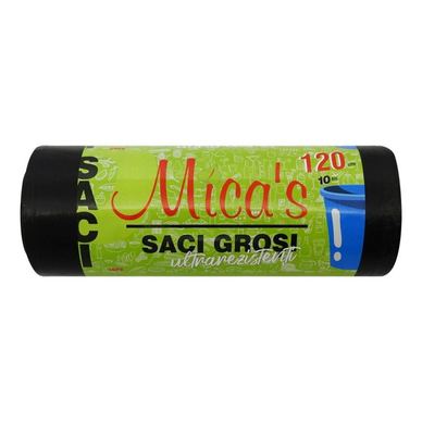 Micas Σακούλες Οικιακής Χρήσης, LDPE, 120 L, Σετ 10 τεμαχίων