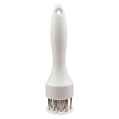 Mehanska mehčalec mesa z 21 ostrimi nerjavnimi jeklenimi palicami, 20 cm, bela