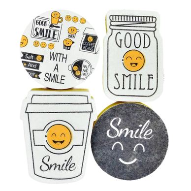 Set 4 bureti de vase Flippy cu tematica Funny Model 2
