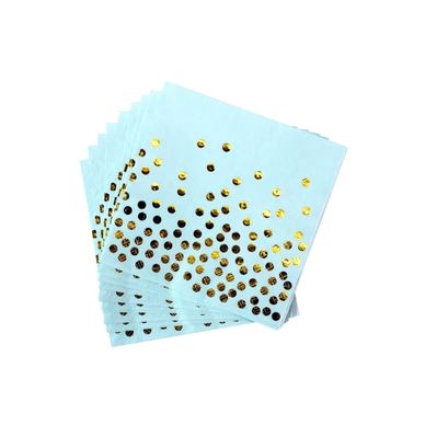 Set od 20 Flippy papirnatih salveta, zlatni točkasti uzorak, 17 x 17 cm, plava