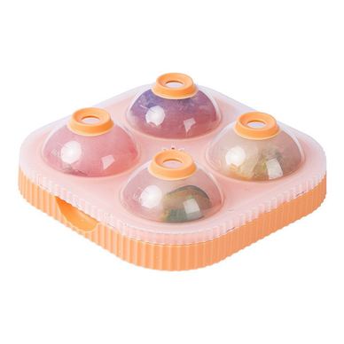Flippy kalupi za ledene krogle za viski in koktajle, 4 krogle, plastika/silikon za živila, premer 6,5 cm, s lijakom