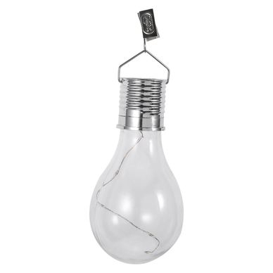 Flippy LED Napelemes Lámpa, Izzó Forma, Kültéri, IP65, Többszínű Világítás, Átlátszó