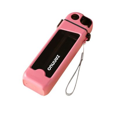 Flippy Sport Παγούρι Νερού, 350 ml, με Καλαμάκι και Καπάκι, Κουμπί Κλειδώματος, PC, Ροζ