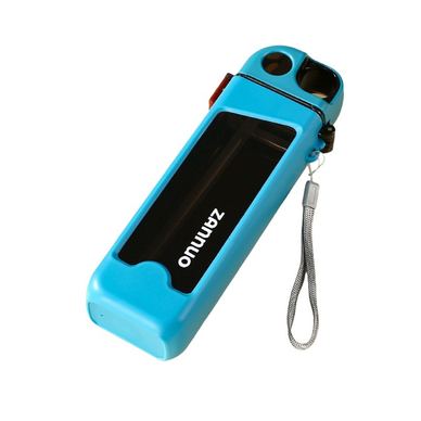 Flippy Sport Water Bottle, 350 ml, με Καλαμάκι και Καπάκι, Κουμπί Κλειδώματος, PC, Μπλε