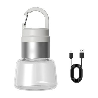 Přenosná lampa, Flippy, Cestovní/Kempingová, USB nabíjení, IPX5, RGB LED, ABS, 300 mAh, 10 x 5,5 x 5,5 cm, Bílá