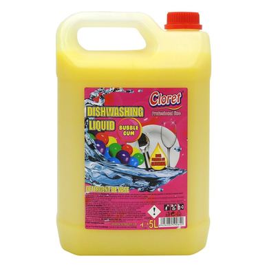 Cloret tekoči detergent za posodo, Bubble Gum, 5 L