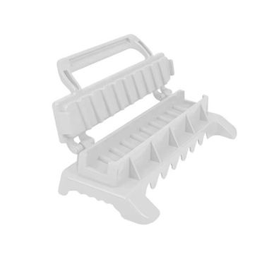 Húshenger Flippy, kebabhoz, fogantyúval, ABS, 29 x 7,5 x 2,6 cm, fehér