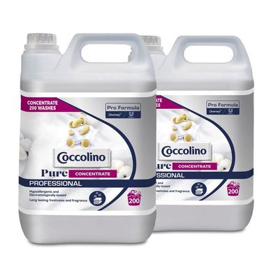 Coccolino Professional Pure Koncentrált Csomag – Koncentrált Öblítő, 2×5 L
