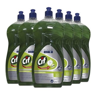 CIF Professional Lemon Pack – Univerzalno tekoče sredstvo za pomivanje posode, vonj limone, 6x2 L