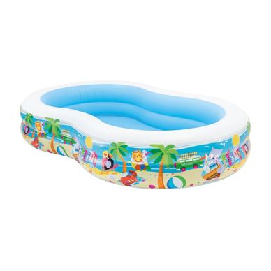 Felfújható medence, Intex – Swim Center™, tengerparti design, 262 x 160 x 46 cm.