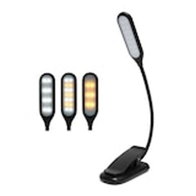 Bralka za branje, 14 LED diod, 3 načini osvetlitve, polnjenje preko USB, 1000 mAh, črna barva.