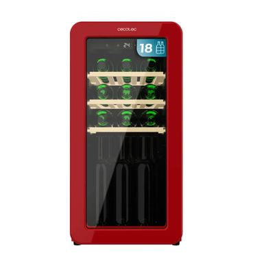 Racitor de vin Retro, Cecotec, Bolero GrandSommelier Origin, 18 sticle, rosu