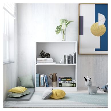 Bibliotecă, alb, 60x24x74,5 cm, lemn compozit