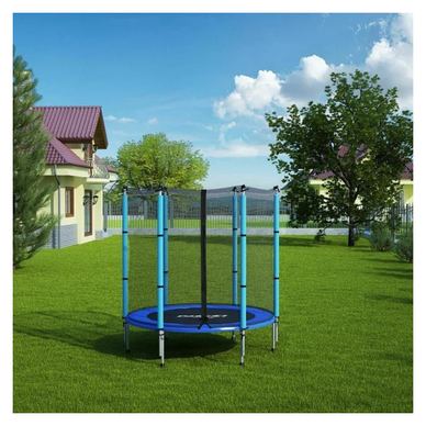 Trambulina copii, cu plasa de protectie exterioara, diametru 140 cm