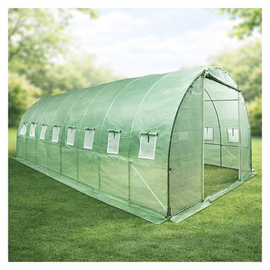 Sera grădină 12x3x2m tip tunel pentru legume, solar grădină 12x3m verde