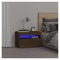 Κομοδίνο με Φώτα LED, Brown Oak, 60x35x40 εκ. thumbnail 1