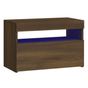 Κομοδίνο με Φώτα LED, Brown Oak, 60x35x40 εκ. thumbnail 2