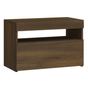 Κομοδίνο με Φώτα LED, Brown Oak, 60x35x40 εκ. thumbnail 3