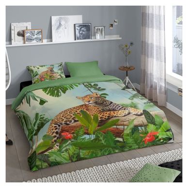Prevleka za odejo Good Morning JUNGLE, večbarvna, 155x220 cm